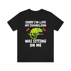 Sorry I'm Late My Chameleon Was Sitting On Me Shirt - chameleon print design