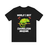 World's Best Chameleon Mom Shirt, Chameleon Lizard Lover Gift, Women Chameleon Reptile, Lizard Lover Girl T-Shirt Image 2