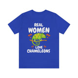Real Women Love Chameleons Shirt, Chameleon Mom Shirt, Lizard Lover Gift, Women Chameleon Reptile, Lizard Lover Girl T-Shirt Image 3