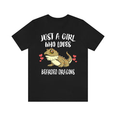 Just A Girl Who Loves Bearded Dragons Shirt, Bearded Dragon Owner Shirt, Women Bearded Dragon Shirt, Bearded Dragon Lover Gift Shirt Image 1
