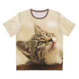 Brown Cat Kitty T-Shirt, Cute Cat Shirt, Cute Kitty Lover Shirt, Cat Owner Gift, Boy Girl Cat Shirt, Animal Adult Kids T-Shirt Image 1