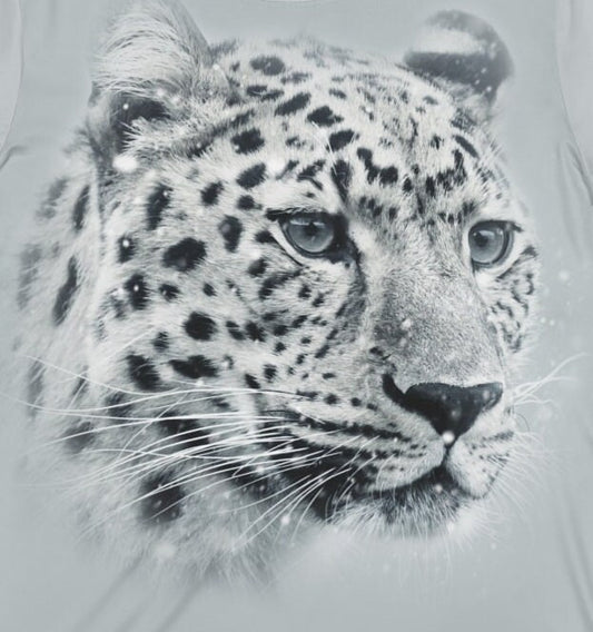 Snow Leopard T-Shirt - snow leopard print design