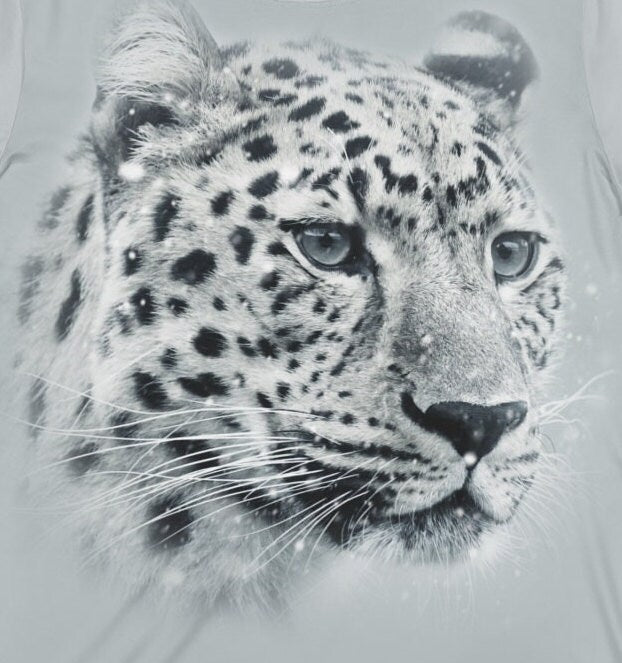 Snow Leopard T-Shirt - snow leopard print design
