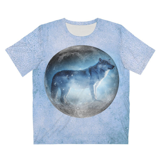 Moon Wolf Howling T-Shirt - wolf and moon print design