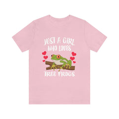 Just A Girl Who Loves Tree Frogs Shirt - tree frog print design