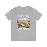 Just A Girl Who Loves Tree Frogs Shirt, Tree Frog Lover Shirt, Tree Frog Pet Gift, Frog Lover Shirt, Tree Frog Shirt, Animal Adult Kids Image 2