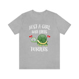 Just A Girl Who Loves Turtles Shirt, Turtle Lover Shirt, Turtle Lover Gift, Turtle Owner Shirt, Turtle Shirt, Animal Adult Kids Image 2