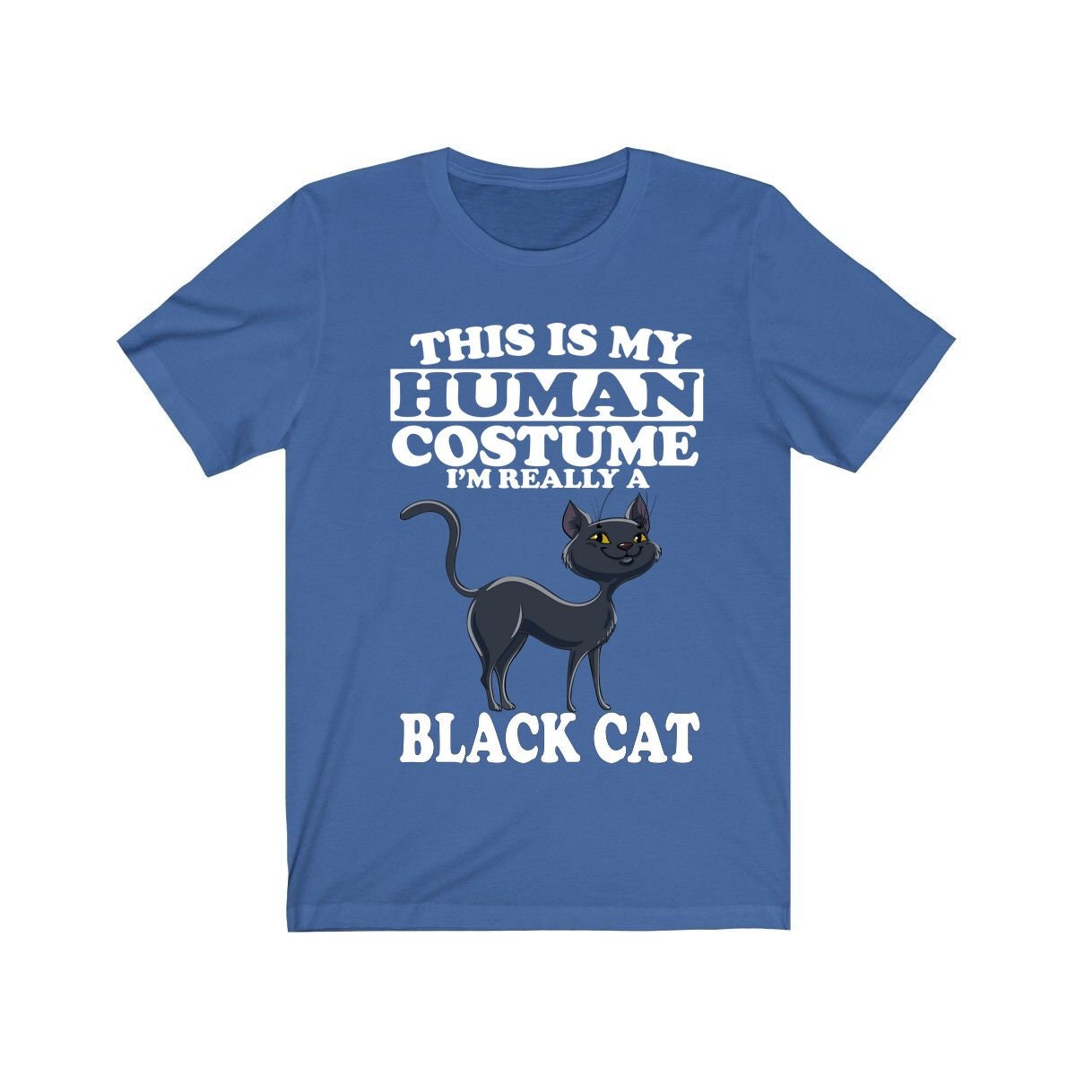 This Is My Human Costume I'm Really A Black Cat Shirt, Cat Lover Shirt, Cat Mom Shirt, Funny Cat Gift, Boy Girl Shirt Image 3