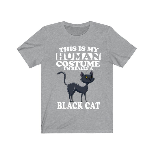 This Is My Human Costume I'm Really A Black Cat Shirt, Cat Lover Shirt, Cat Mom Shirt, Funny Cat Gift, Boy Girl Shirt Image 1