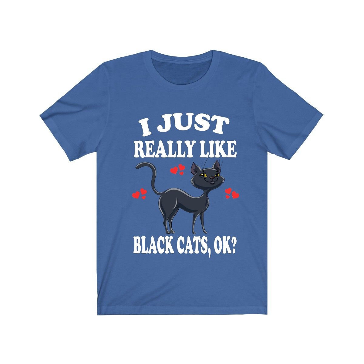 I Just Really Like Black Cats Ok Shirt, Cat Lover Shirt, Cat Mom Shirt, Funny Cat Gift, Boy Girl Shirt Image 3