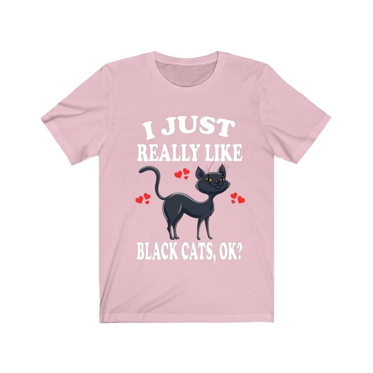 I Just Really Like Black Cats Ok Shirt, Cat Lover Shirt, Cat Mom Shirt, Funny Cat Gift, Boy Girl Shirt Image 4