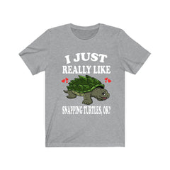 I Just Really Like Snapping Turtles Shirt - snapping turtle print design