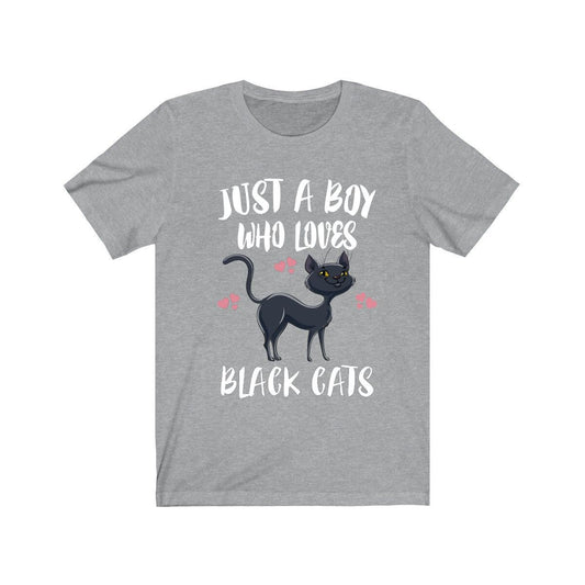 Just A Boy Who Loves Black Cats Shirt - black cat print design
