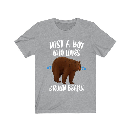 Just A Boy Who Loves Brown Bears Shirt - Brown Bear print design