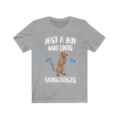 Just A Boy Who Loves Mongooses Shirt - mongoose print design