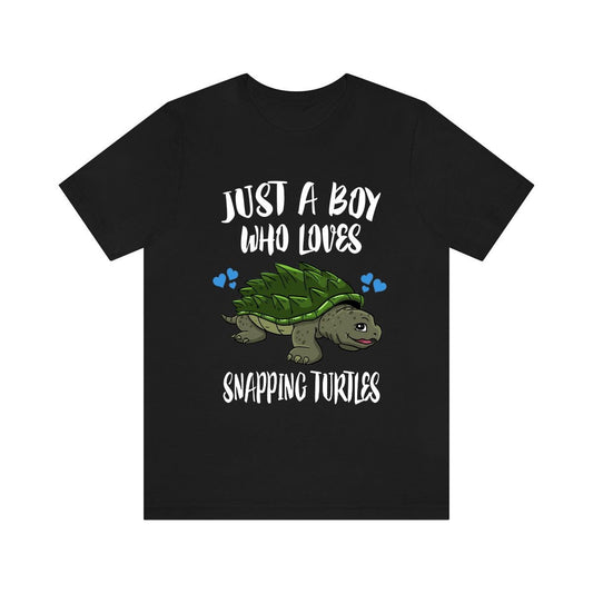 Just A Boy Who Loves Snapping Turtles Shirt - snapping turtle print design