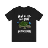 Just A Boy Who Loves Snapping Turtles Ok Shirt, Turtle Lover Shirt, Turtle Shirt, Turtle Lover Gift, Animal Shirt Image 2