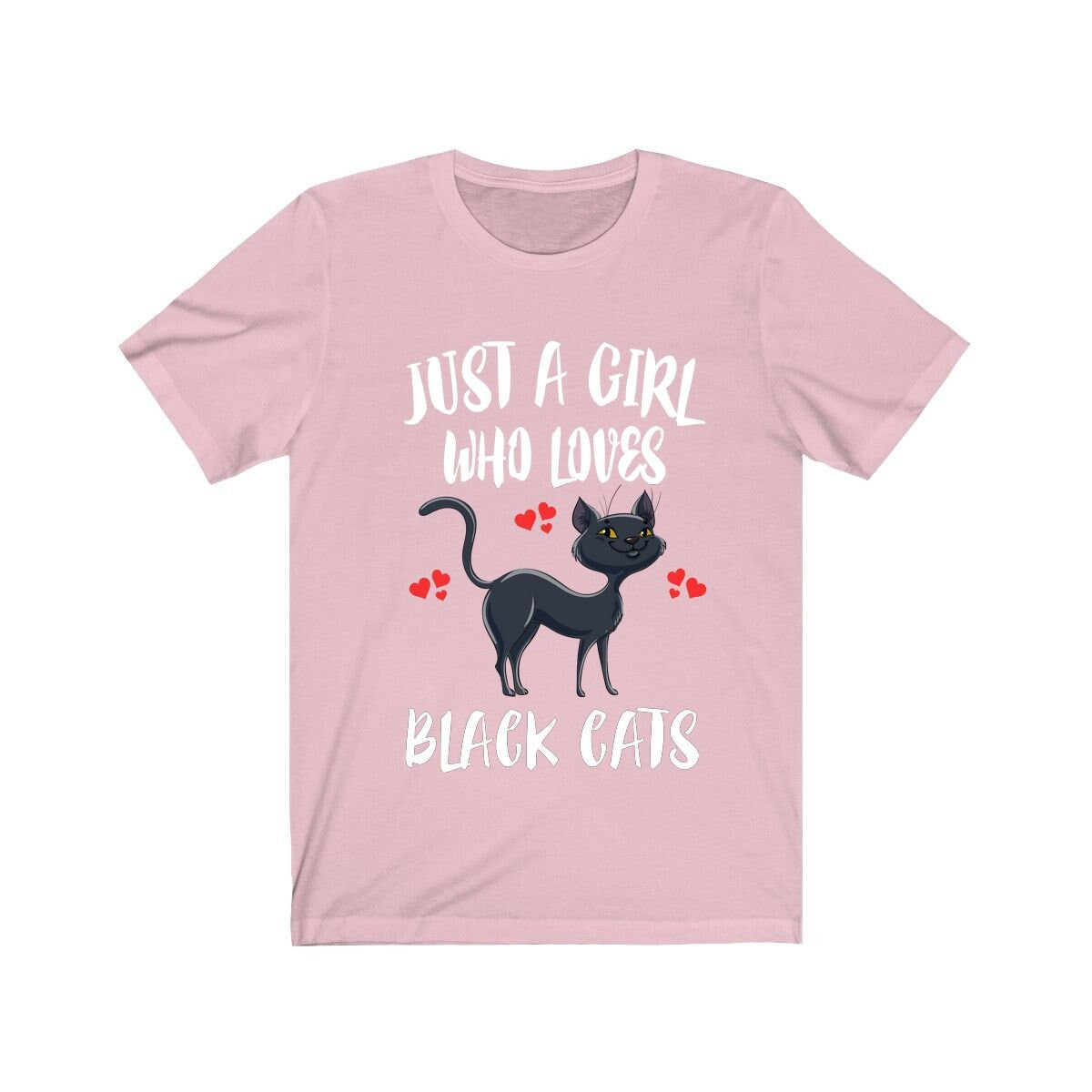 Just A Girl Who Loves Black Cats Ok Shirt, Cat Lover Shirt, Cat Mom Shirt, Funny Cat Gift, Boy Girl Shirt Image 4