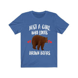 Just A Girl Who Loves Brown Bears Ok Shirt, Brown Bear Lover Shirt, Bear Animals Adult Toddler Infant Kids Gift T-Shirt Image 3