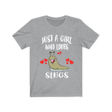 Just A Girl Who Loves Slugs Shirt, Slug Lover Shirt, Snail Gift, Animal Lover Adult Toddler Infant Kids Gift T-Shirt Image 3