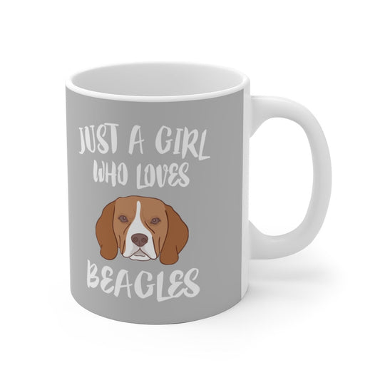 Just A Girl Who Loves Beagles Coffee Mug - beagle print design