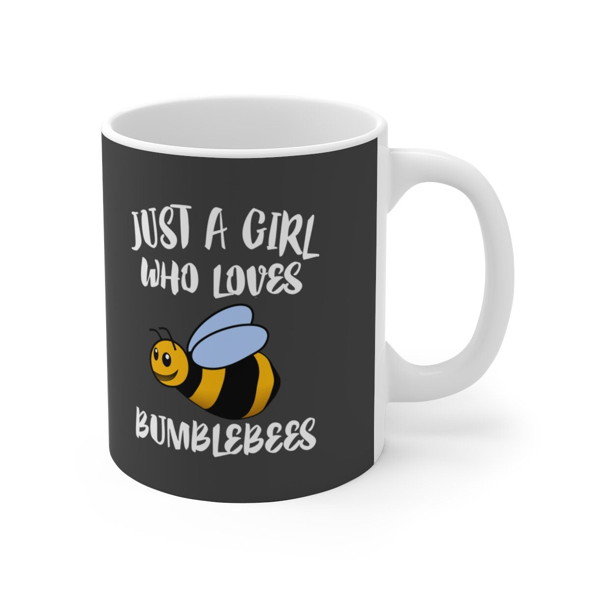 Just A Girl Who Loves Bumblebees Tee Coffee Mug, Bumblebee Lover Gift, Bumblebee Animal Mug Image 1