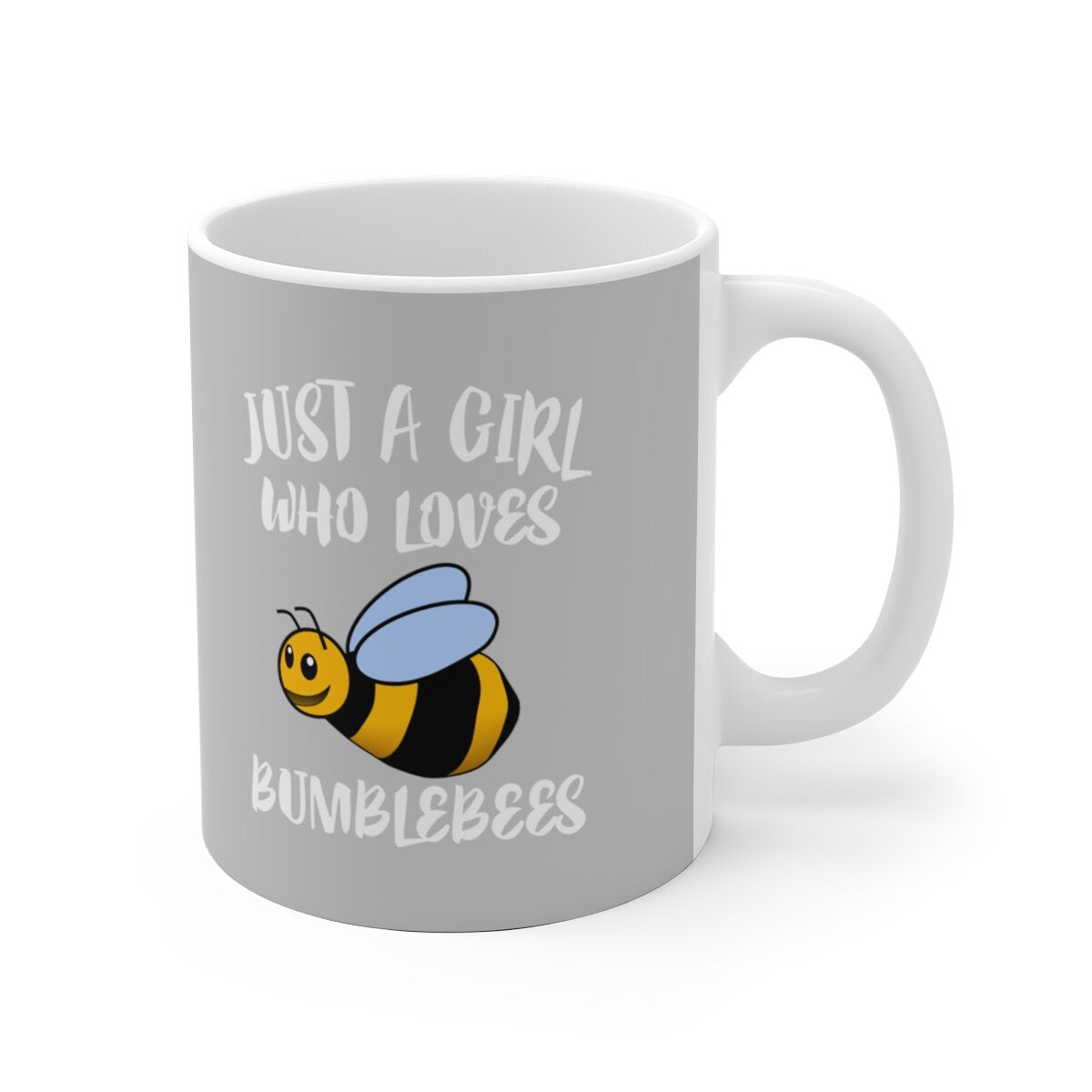 Just A Girl Who Loves Bumblebees Tee Coffee Mug, Bumblebee Lover Gift, Bumblebee Animal Mug Image 2