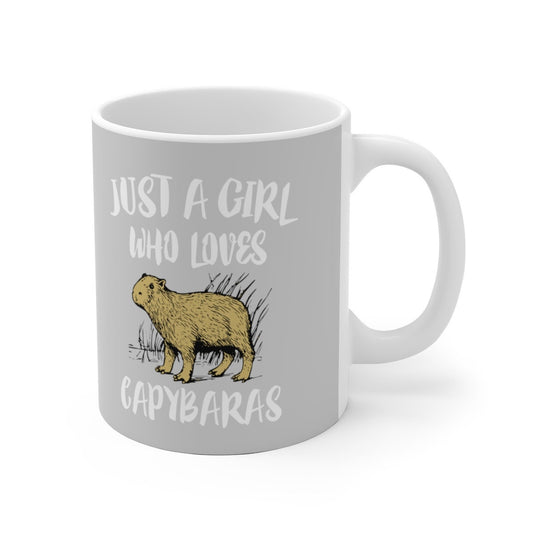 Just A Girl Who Loves Capybaras Coffee Mug - capybara print design