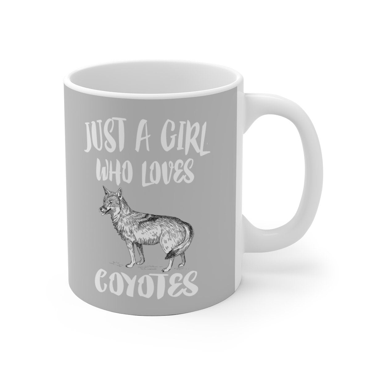 Just A Girl Who Loves Coyotes Tee Coffee Mug, Coyote Lover Gift, Coyote Animal Mug Image 2