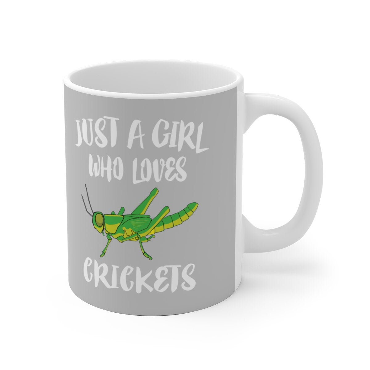 Just A Girl Who Loves Crickets Tee Coffee Mug, Cricket Lover Gift, Cricket Animal Mug Image 2