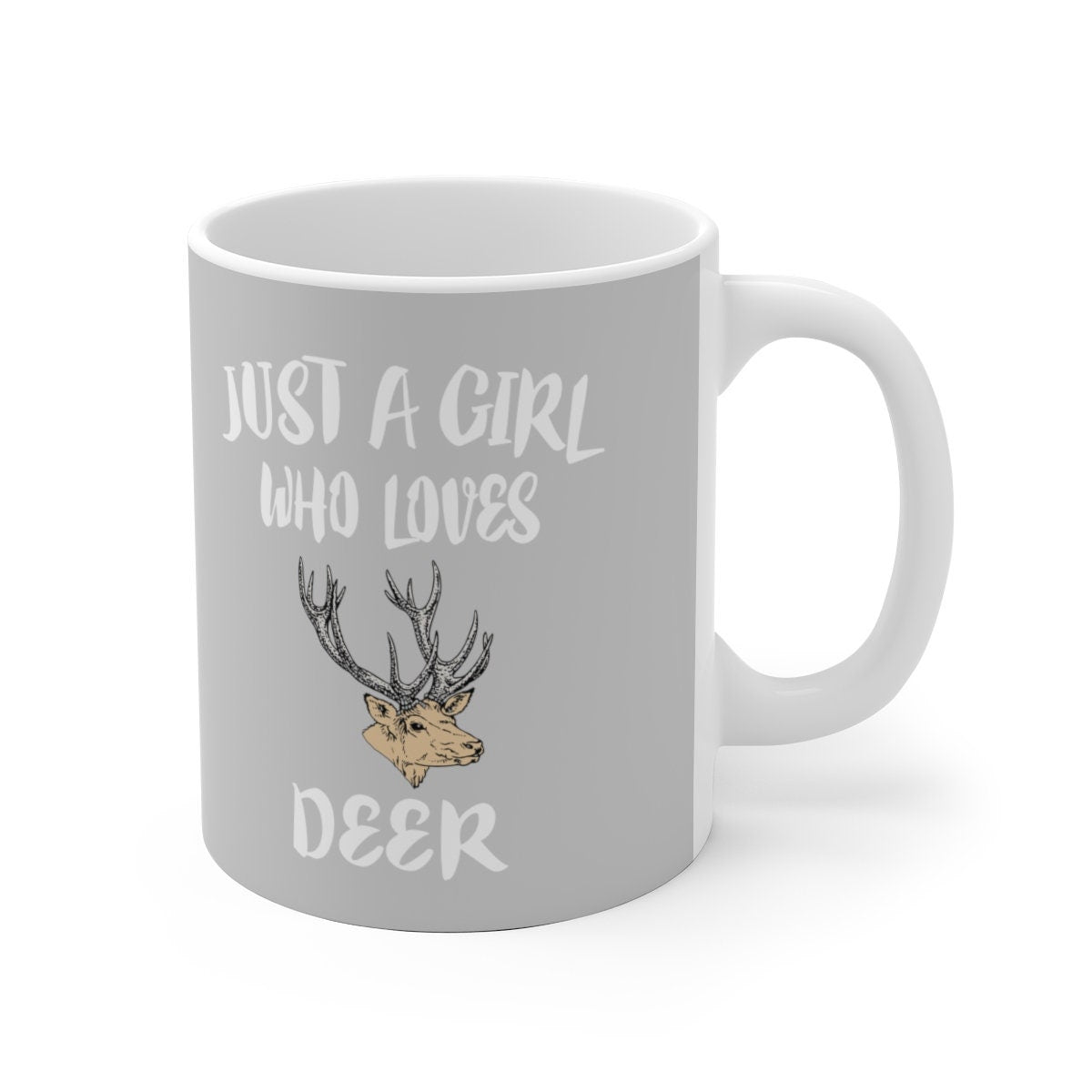 Just A Girl Who Loves Deer Tee Coffee Mug, Deer Lover Gift, Deer Animal Mug Image 2