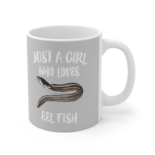Just A Girl Who Loves Eels Coffee Mug - eel print design