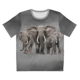 Elephant Herd T-Shirt, African Elephant Shirt, Elephant Lover Shirt, Elephants Gift, Boy Girl Elephant Shirt, Animal Adult Kids T-Shirt Image 1