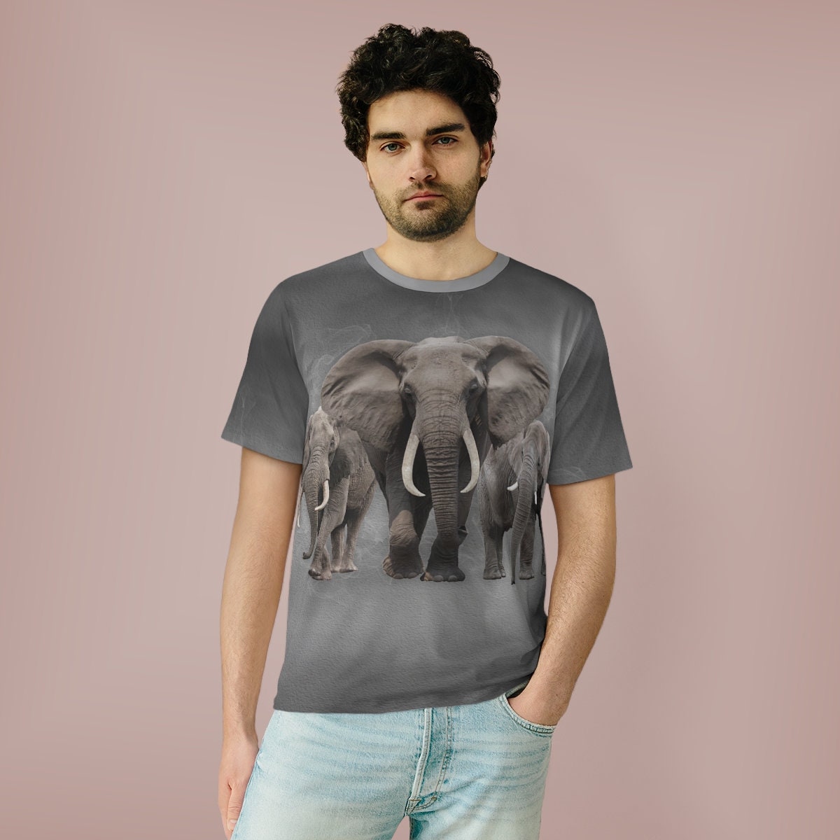 Elephant Herd T-Shirt, African Elephant Shirt, Elephant Lover Shirt, Elephants Gift, Boy Girl Elephant Shirt, Animal Adult Kids T-Shirt Image 2