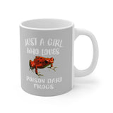 Just A Girl Who Loves Poison Dart Frogs Tee Coffee Mug, Dart Frog Lover Gift, Dart Frog Animal Mug Image 1
