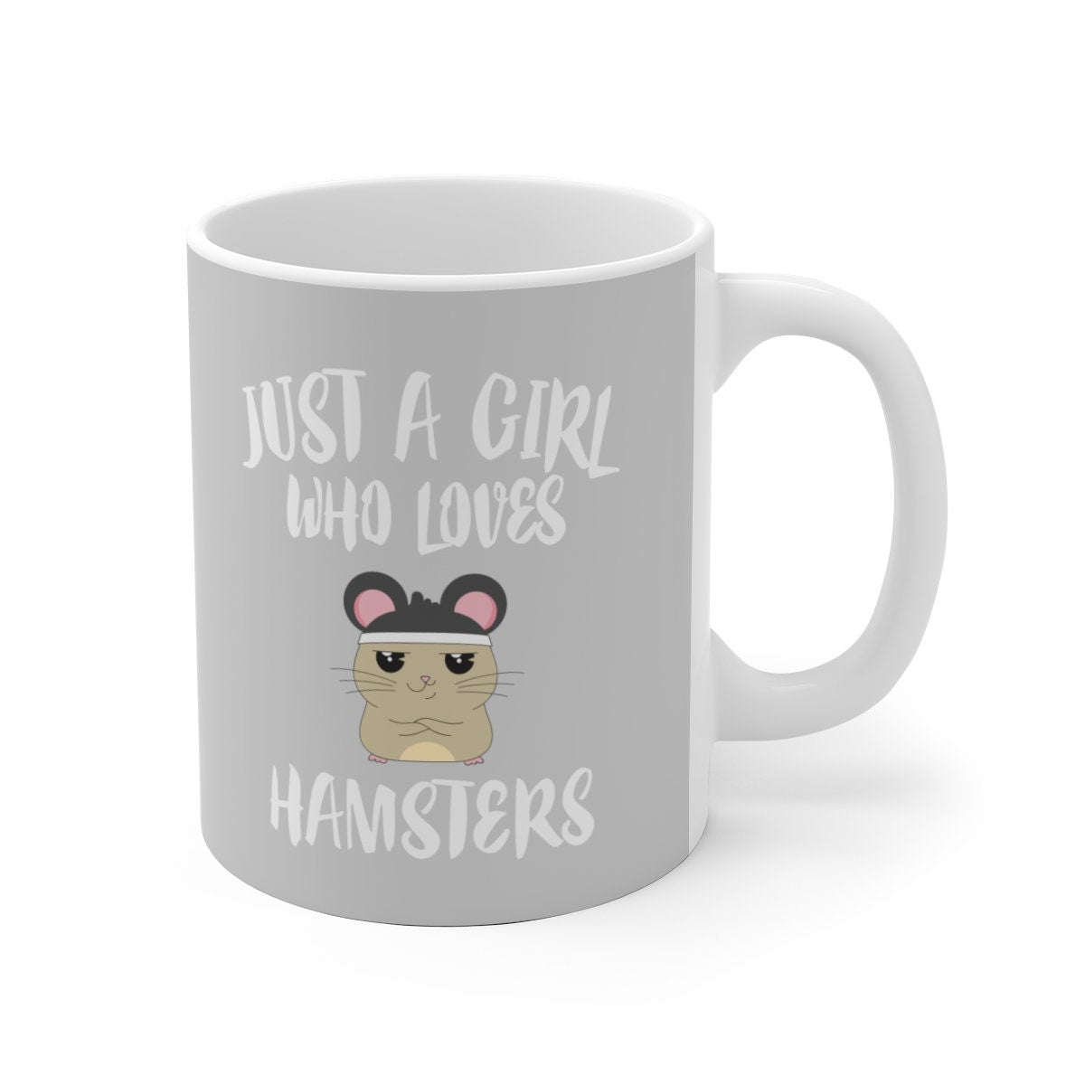 Just A Girl Who Loves Hamsters Tee Coffee Mug, Hamster Lover Gift, Hamster Animal Mug Image 2