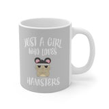 Just A Girl Who Loves Hamsters Tee Coffee Mug, Hamster Lover Gift, Hamster Animal Mug Image 2