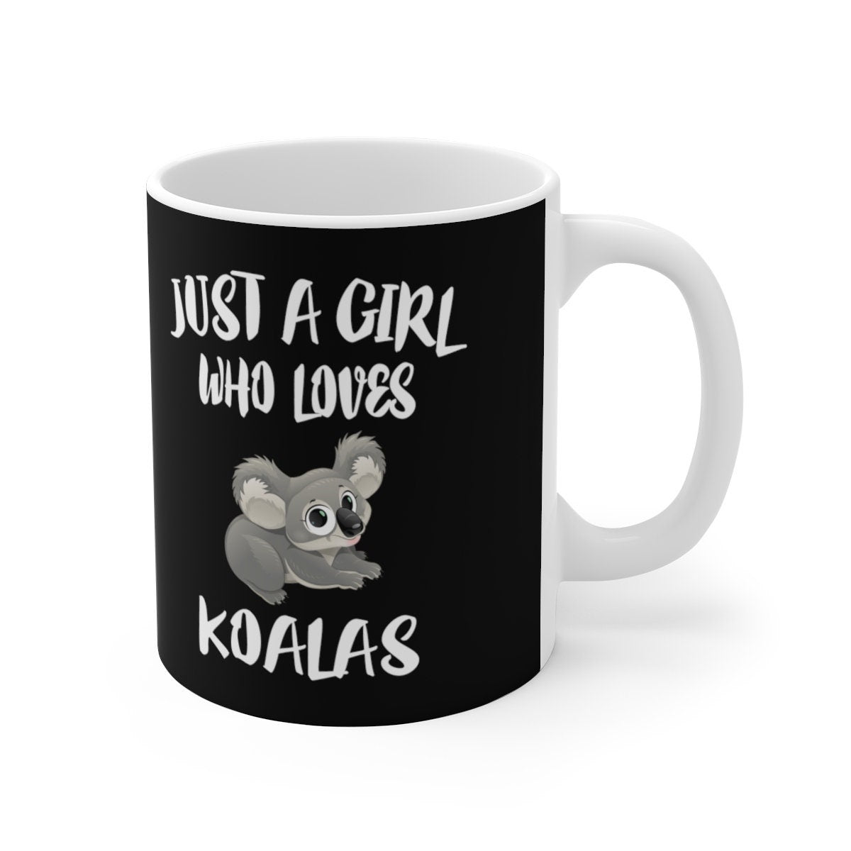 Just A Girl Who Loves Koalas Tee Coffee Mug, Koala Lover Gift, Koala Animal Mug Image 1