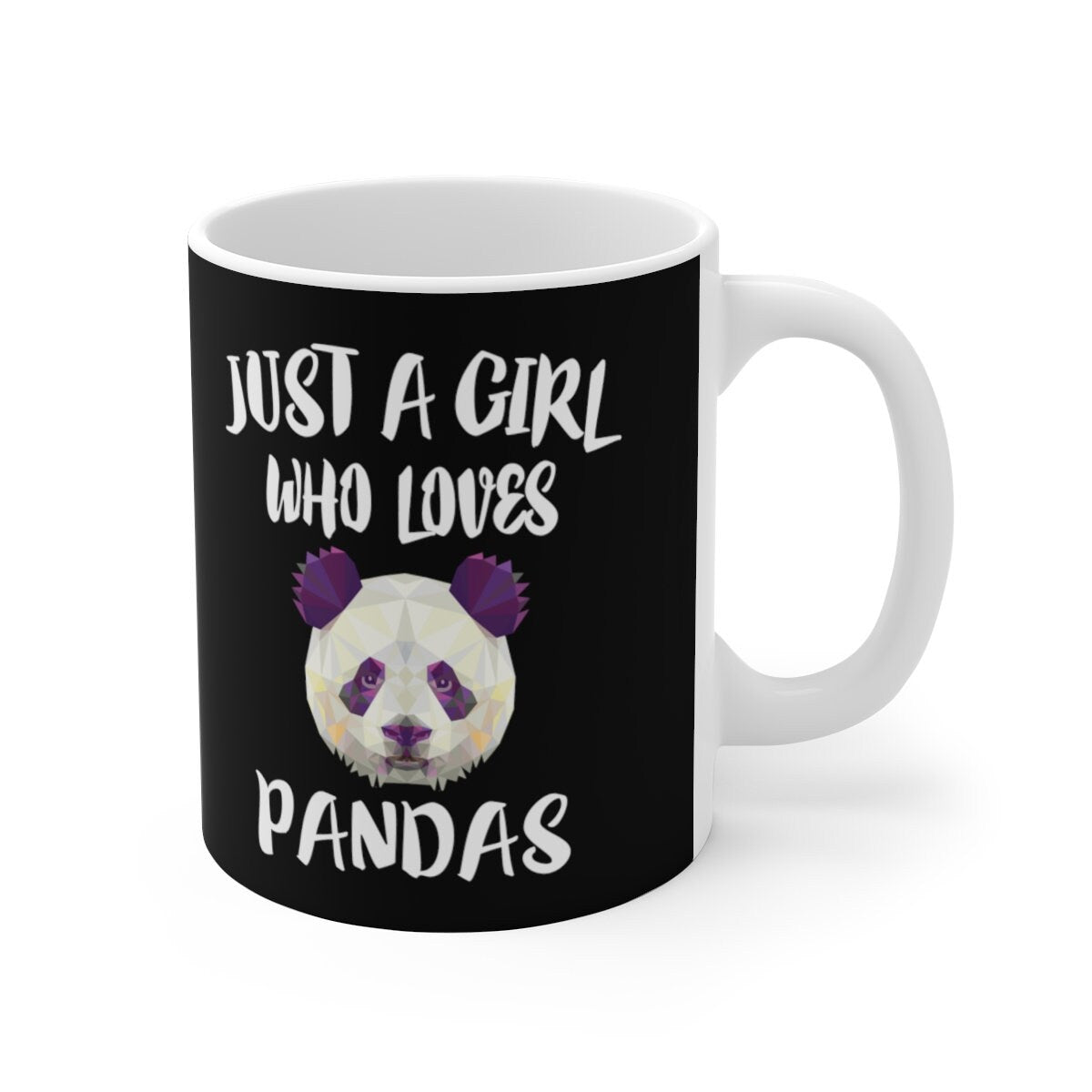 Just A Girl Who Loves Pandas Tee Coffee Mug, Panda Lover Gift, Panda Animal Mug Image 1