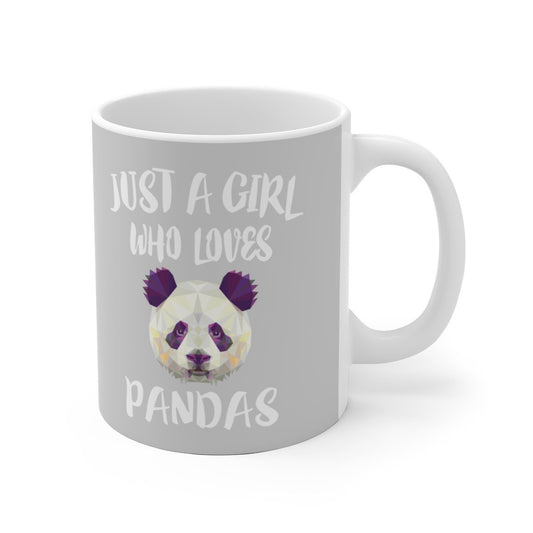 Just A Girl Who Loves Pandas Coffee Mug - panda print design
