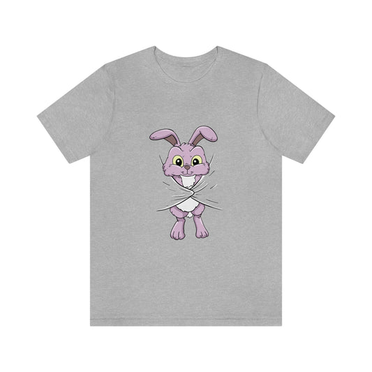 Bunny Hiding Under The T-Shirt, Rabbit Lover Shirt, Bunny Lover Shirt, Funny Bunny Shirt, Rabbit Boy Girl Gift, Animal Adult Kids T-Shirt Image 2