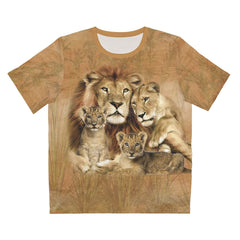 African Lion Family T-Shirt, Lion Lover Shirt, Lions Gift, Big Cat Gift, Boy Girl Lion Shirt, Animal Adult Kids T-Shirt Image 1