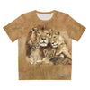 African Lion Family T-Shirt - lion family print design