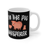 I'm The Pig Whisperer Funny Tee Coffee Mug, Pig Lover Gift, Pig Animal Mug Image 1
