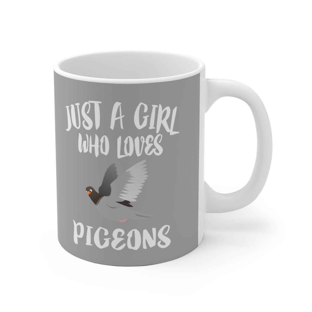 Just A Girl Who Loves Pigeons Bird Tee Coffee Mug, Pigeon Lover Gift, Birding Animal Mug Image 2