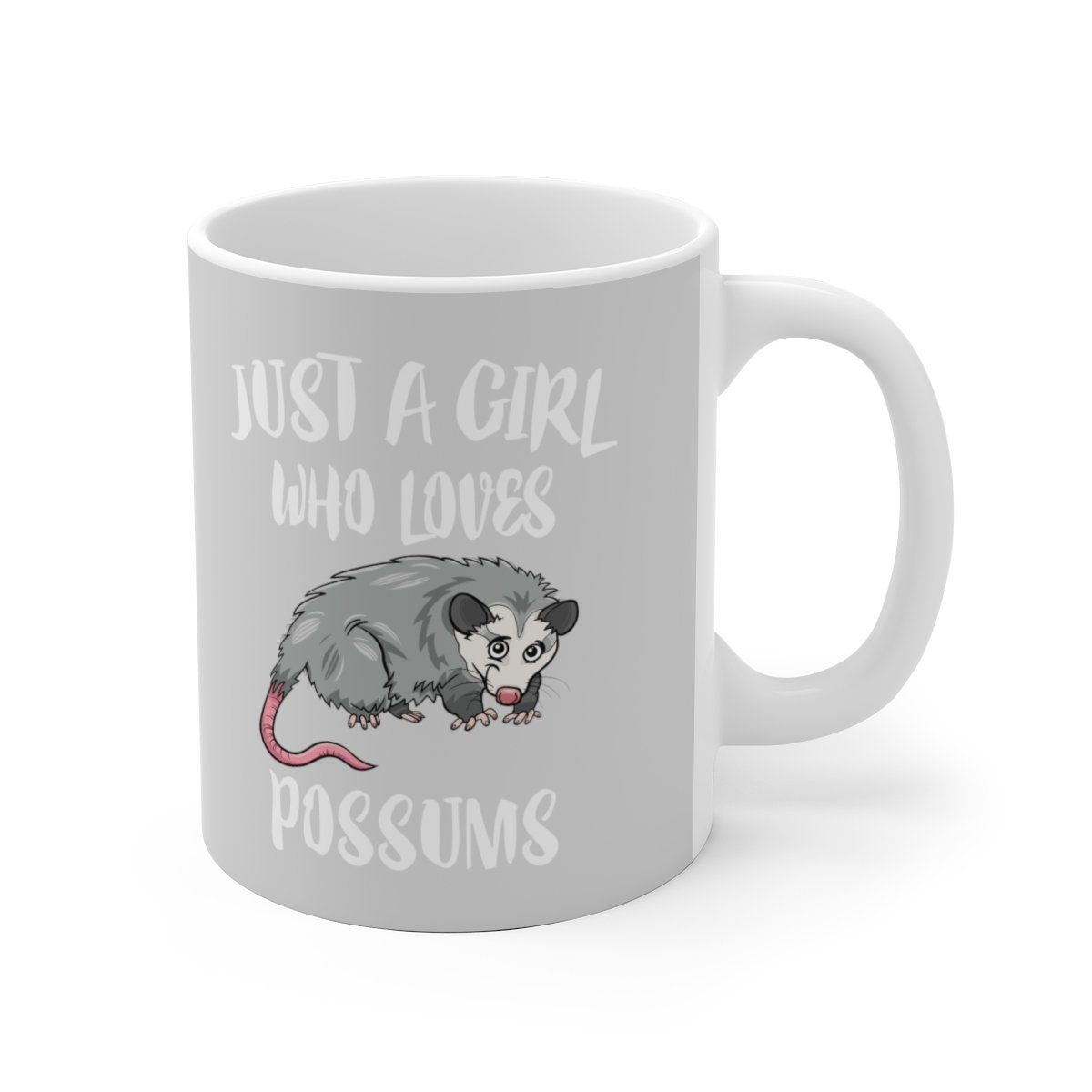 Just A Girl Who Loves Possums Tee Coffee Mug, Possum Lover Gift, Possum Animal Mug Image 2