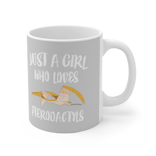 Just a girl who loves pterodactyls flying dinosaur coffee mug