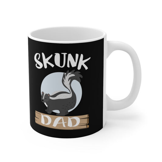 Skunk Dad Coffee Mug - skunk print design