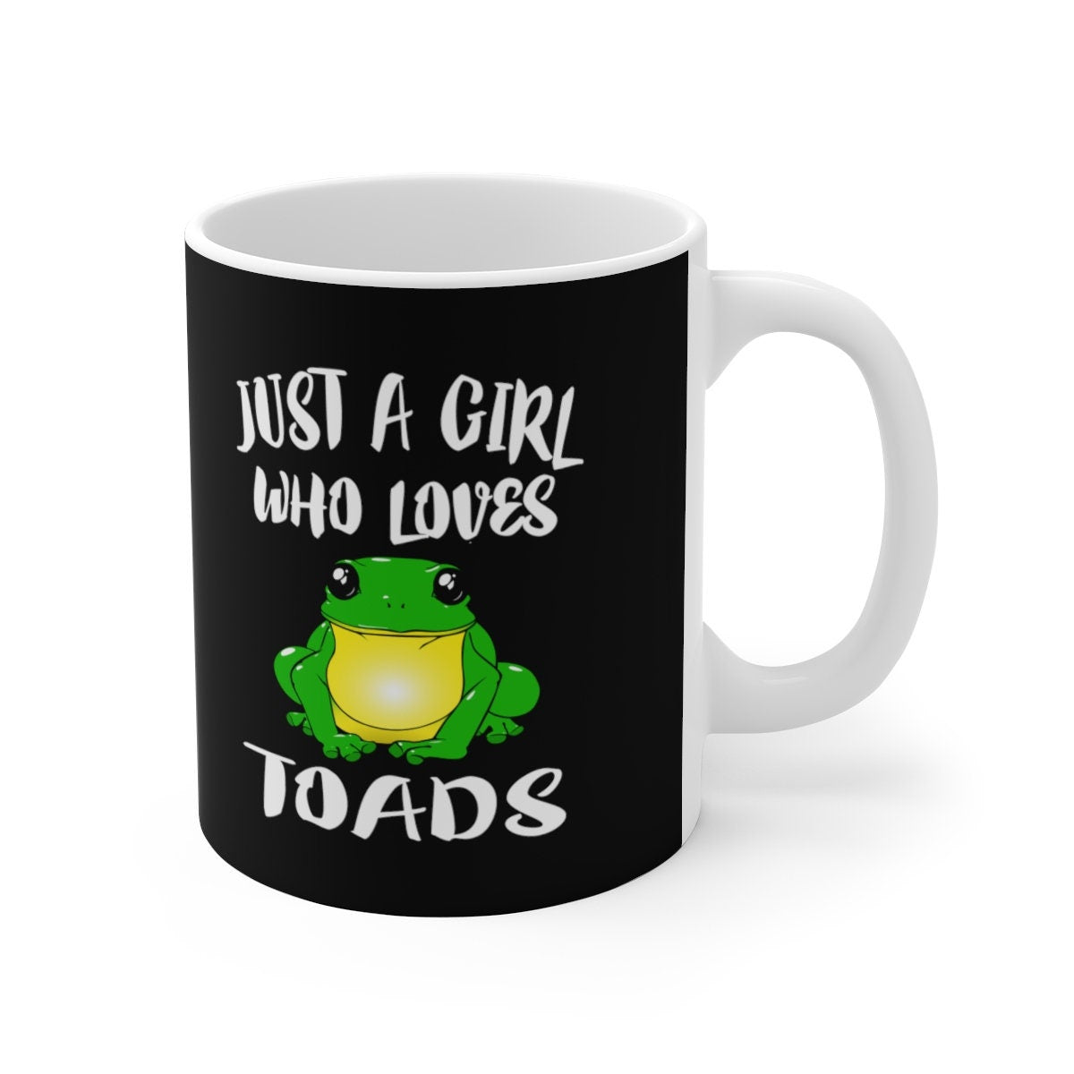 Just A Girl Who Loves Toads Tee Coffee Mug, Toad Lover Gift, Toad Animal Mug Image 1