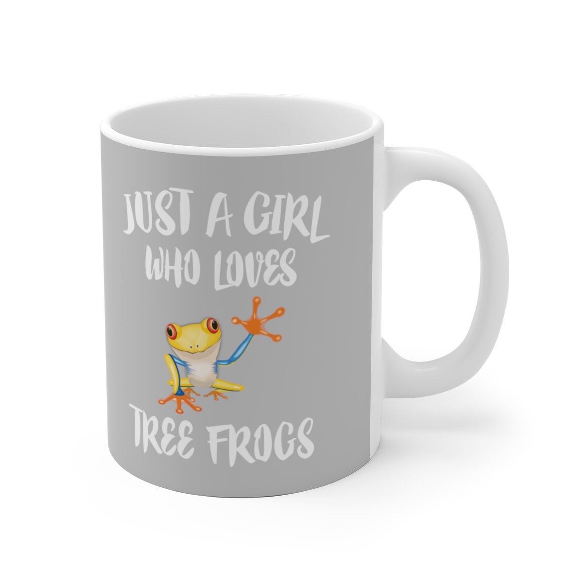 Just A Girl Who Loves Tree Frogs Tee Coffee Mug, Tree Frog Lover Gift, Tree Frog Animal Mug Image 2